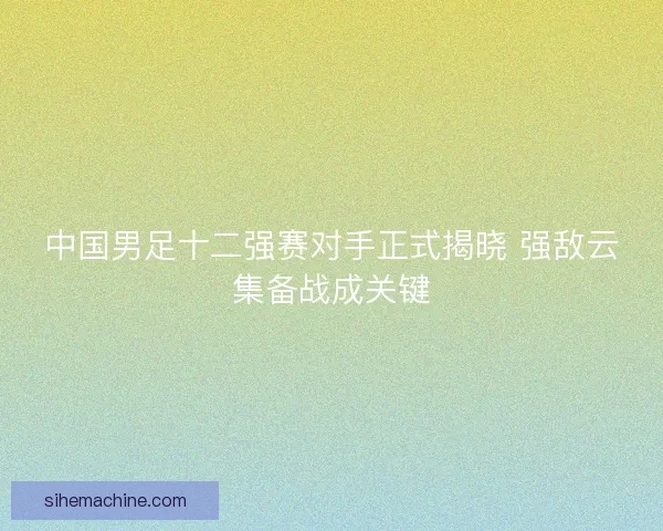 中国男足十二强赛对手正式揭晓 强敌云集备战成关键 中国男足十二强赛对手正式揭晓 强敌云集备战成关键