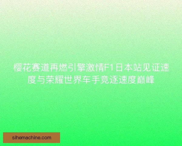 樱花赛道再燃引擎激情F1日本站见证速度与荣耀世界车手竞逐速度巅峰