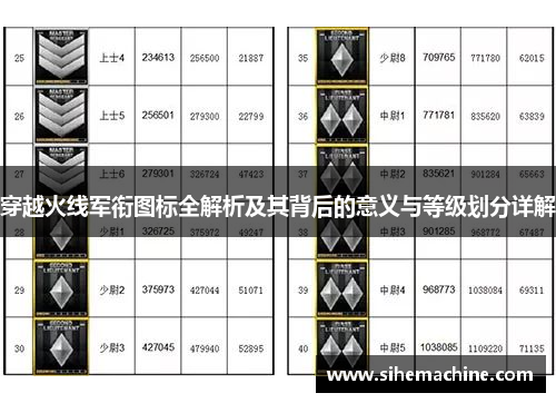 穿越火线军衔图标全解析及其背后的意义与等级划分详解